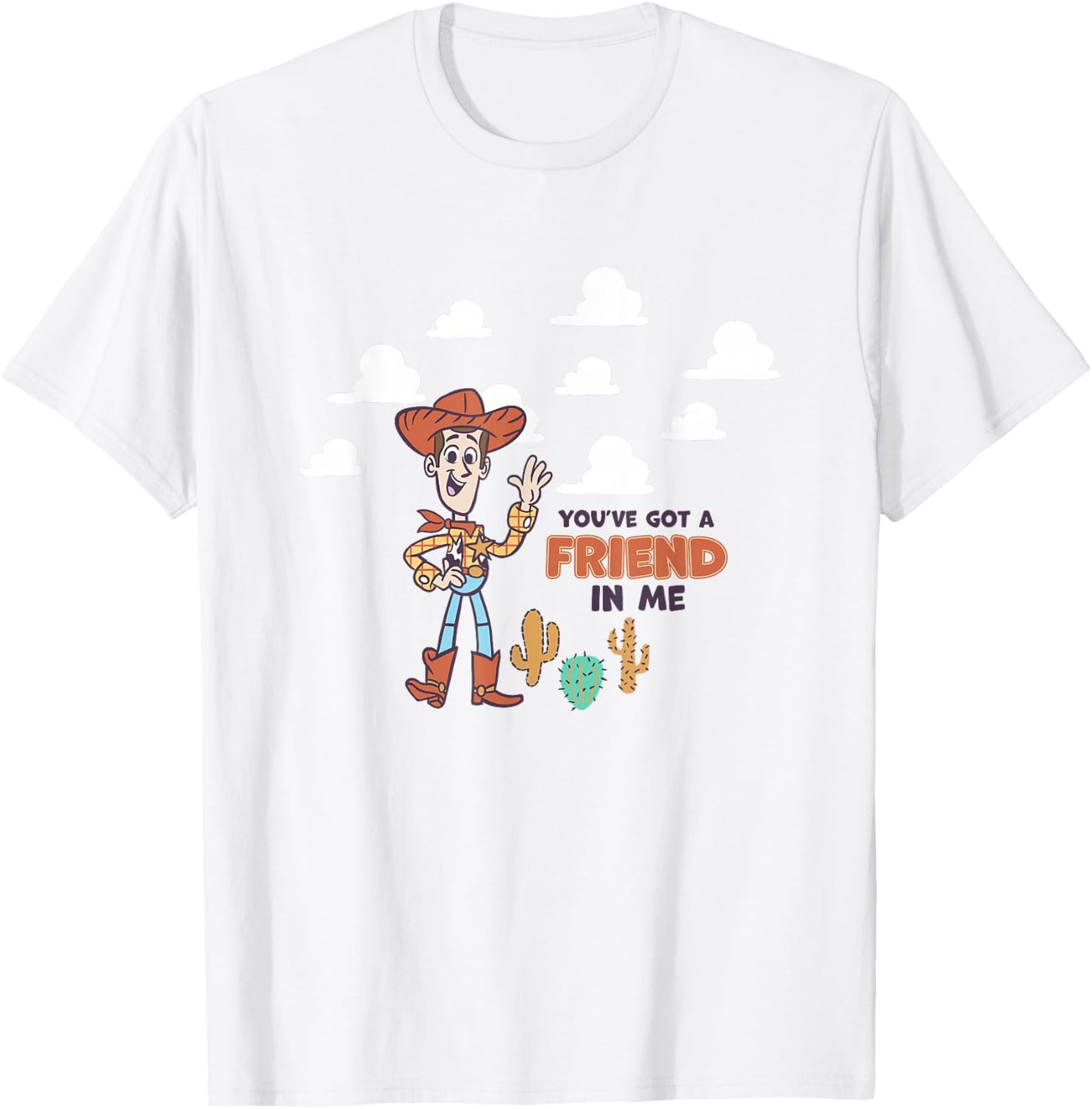 Disney Pixar Toy Story You've Got A Friend in Me Woody Logo T-Shirt - T-Shirt | White