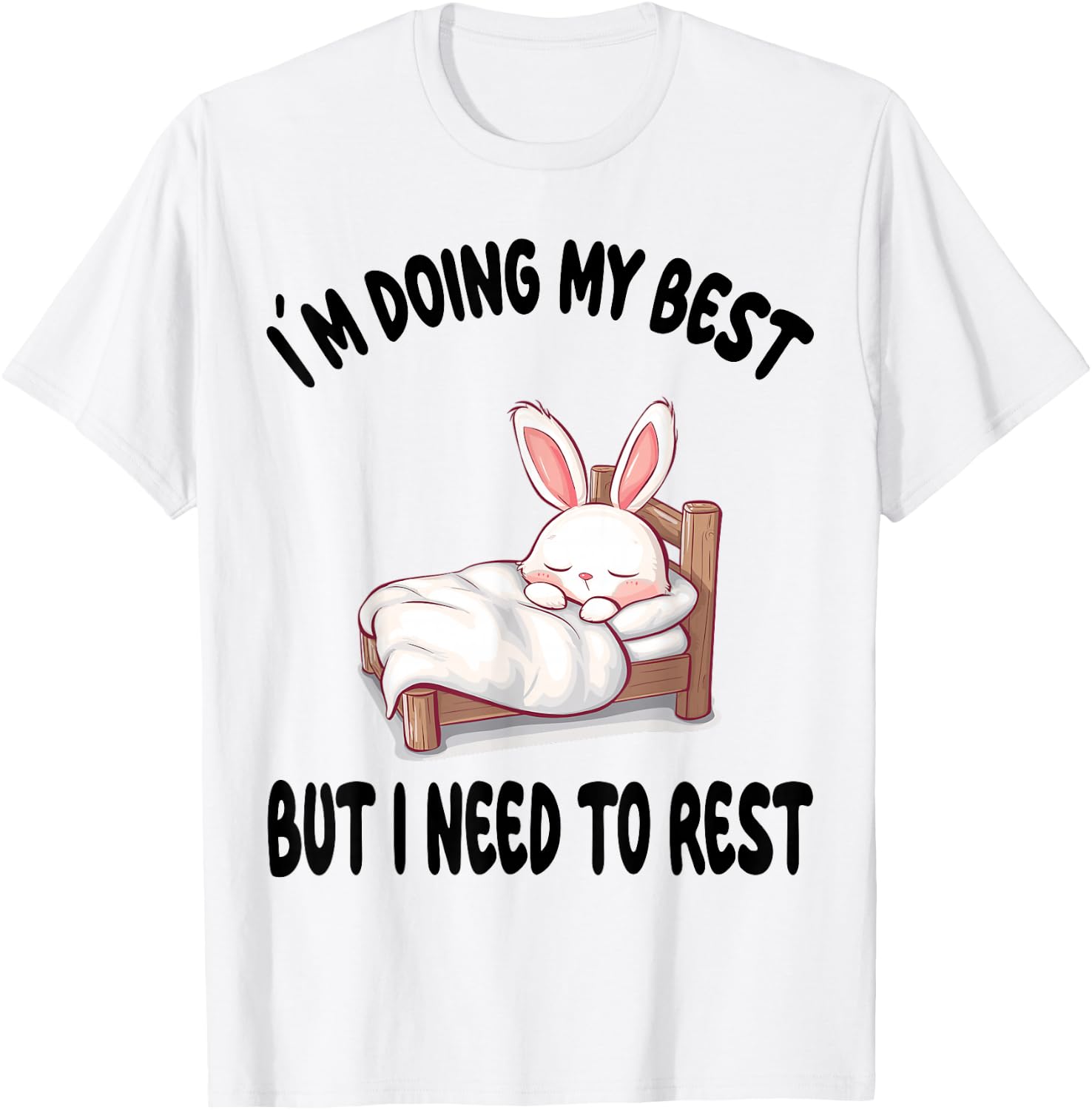 Bunny Rabbit Official Sleepshirt Pajamas Nightgown T-Shirt - T-Shirt | White