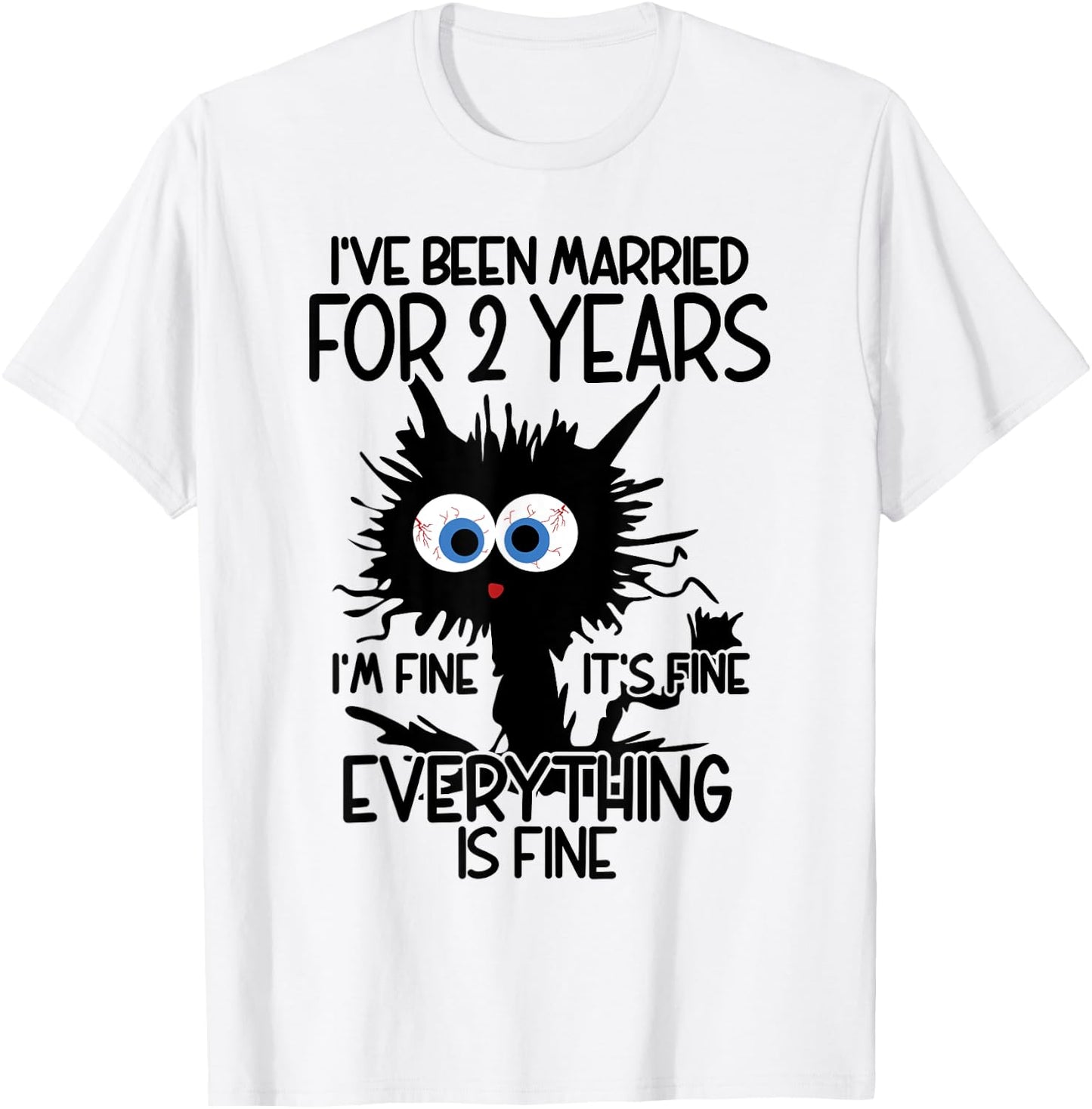 Cotton Wedding I've Been Married For 2 Years T-Shirt - T-Shirt | White