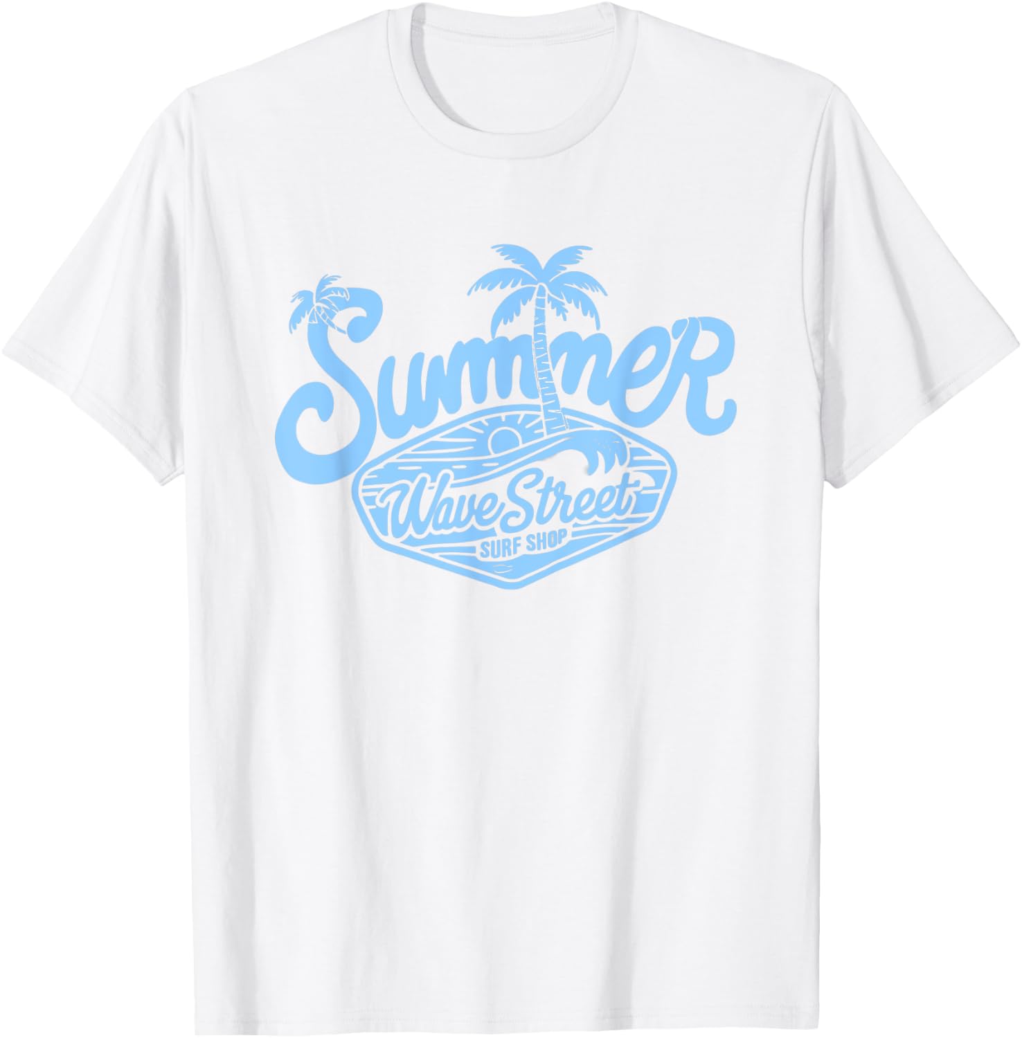 Wave Street Summer Surf Shop Graphic Women Kids T-Shirt - T-Shirt | White