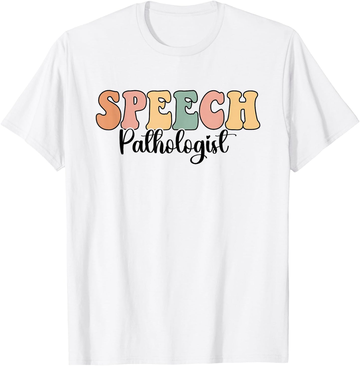 Groovy Speech Therapy Speech Language Pathologist Therapist T-Shirt - T-Shirt | White
