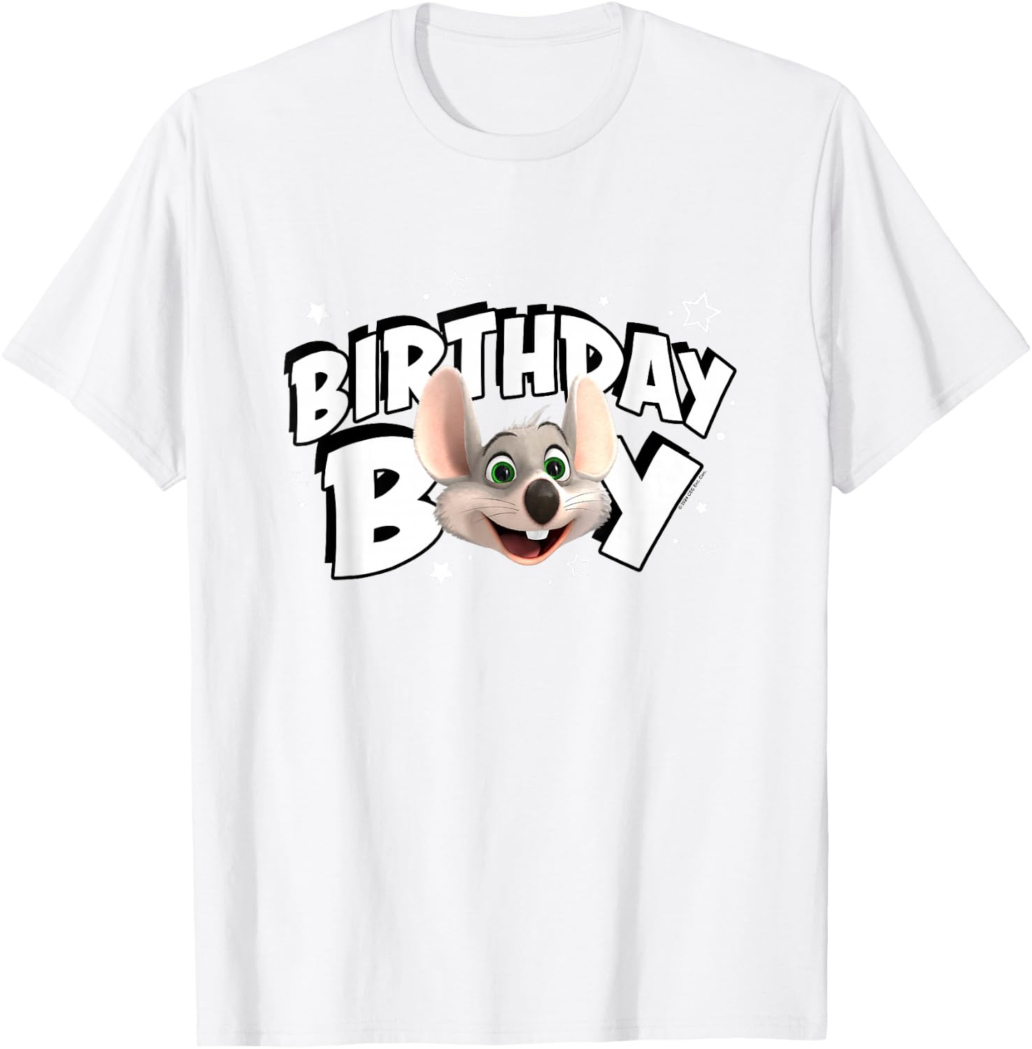 Chuck E. Cheese Birthday Boy Celebration Chuck Face Logo T-Shirt - T-Shirt | White