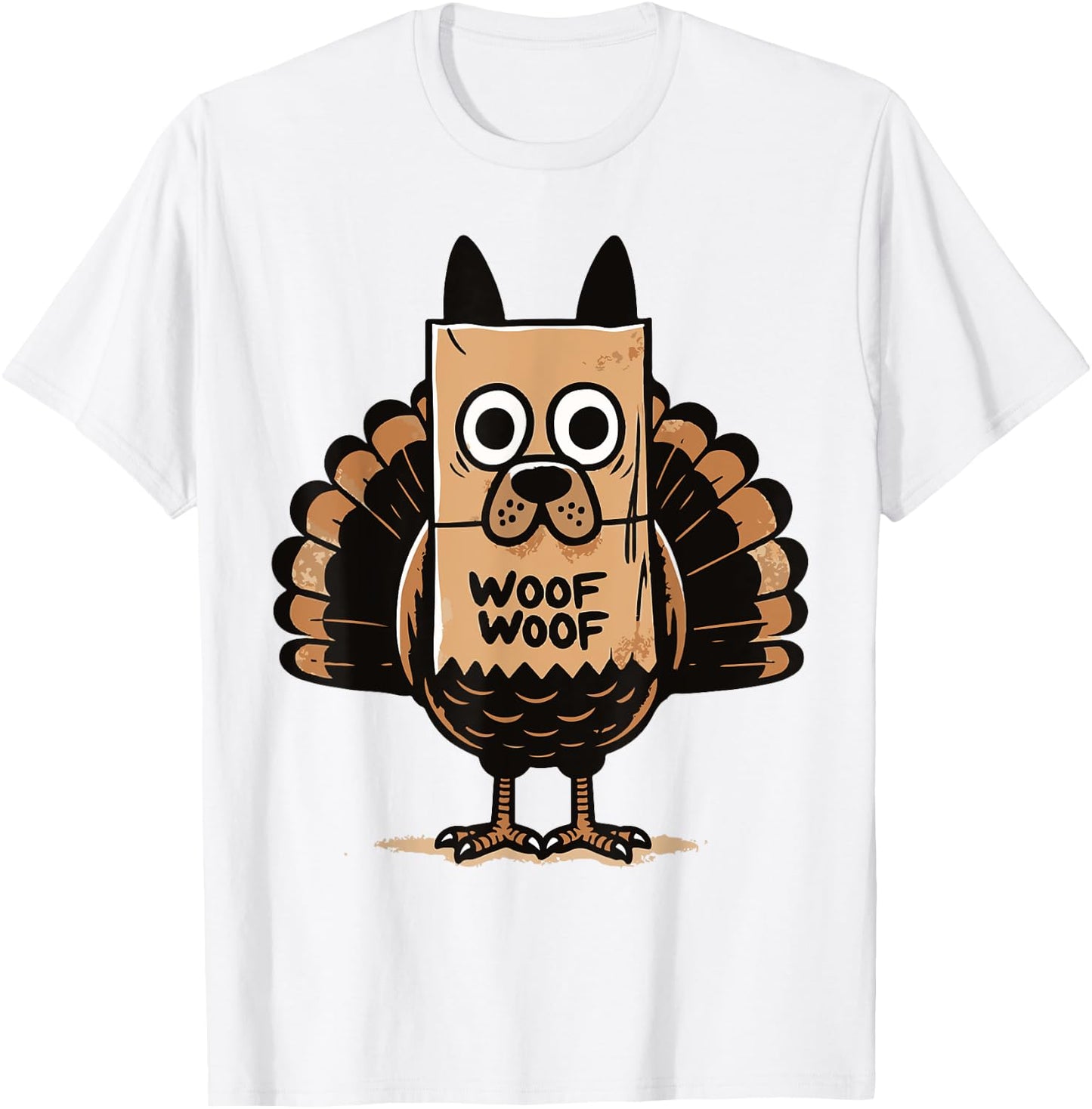 Thanksgiving Turkey Disguised as a Dog Women Girls Kids T-Shirt - T-Shirt | White