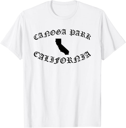 Canoga Park California Bear Retro 818 San Fernando Valley T-Shirt - T-Shirt | White