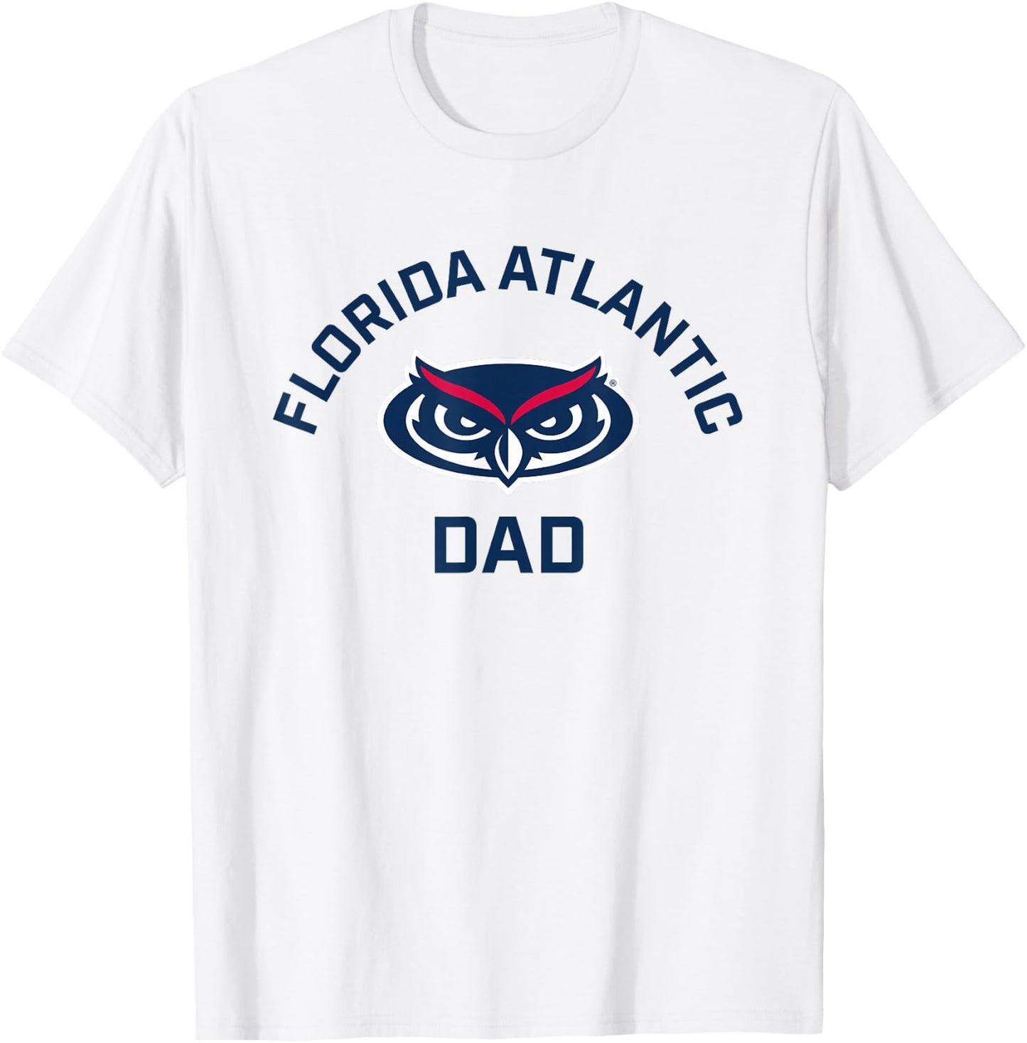 Florida Atlantic University FAU Owls Arched Dad T-Shirt - T-Shirt | White