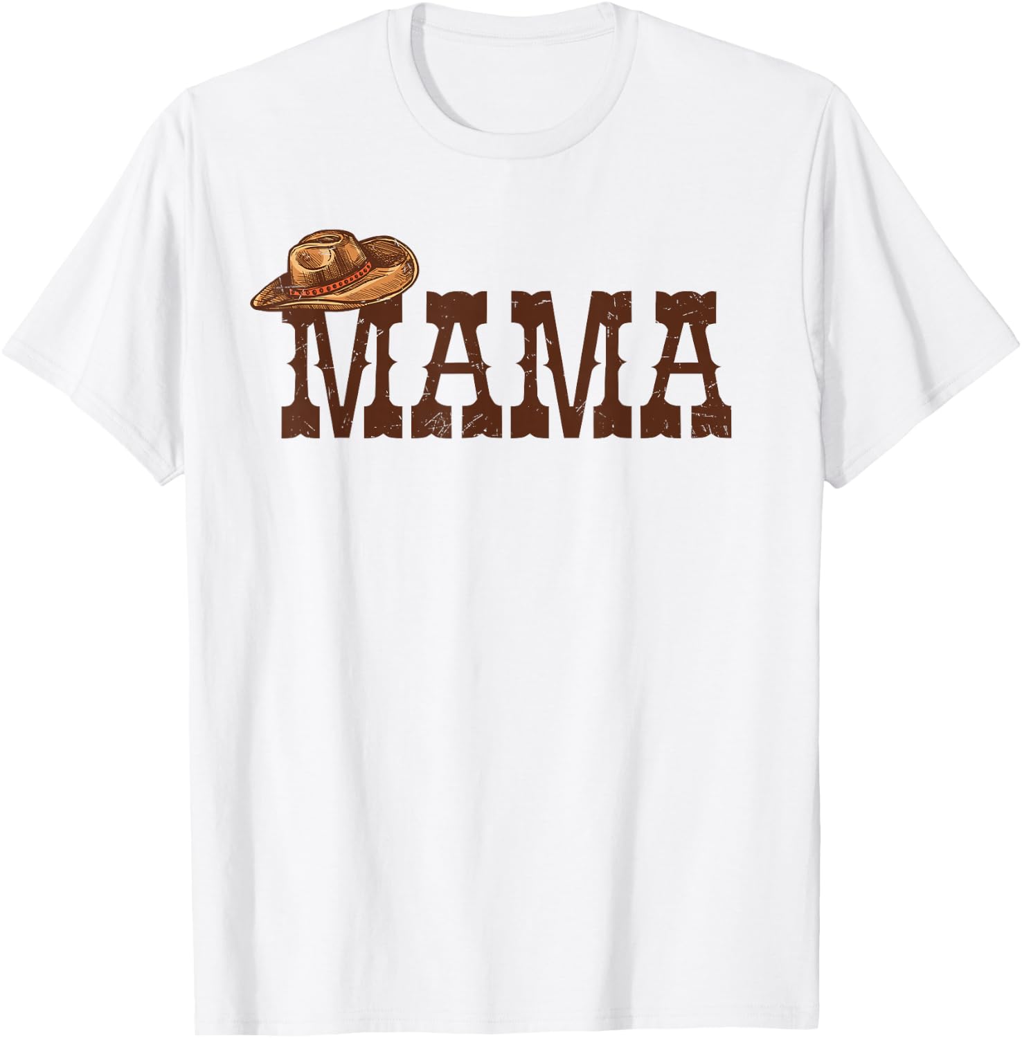Mama Mom Western Family Matching Birthday Cowboy Cowgirl T-Shirt - T-Shirt | White