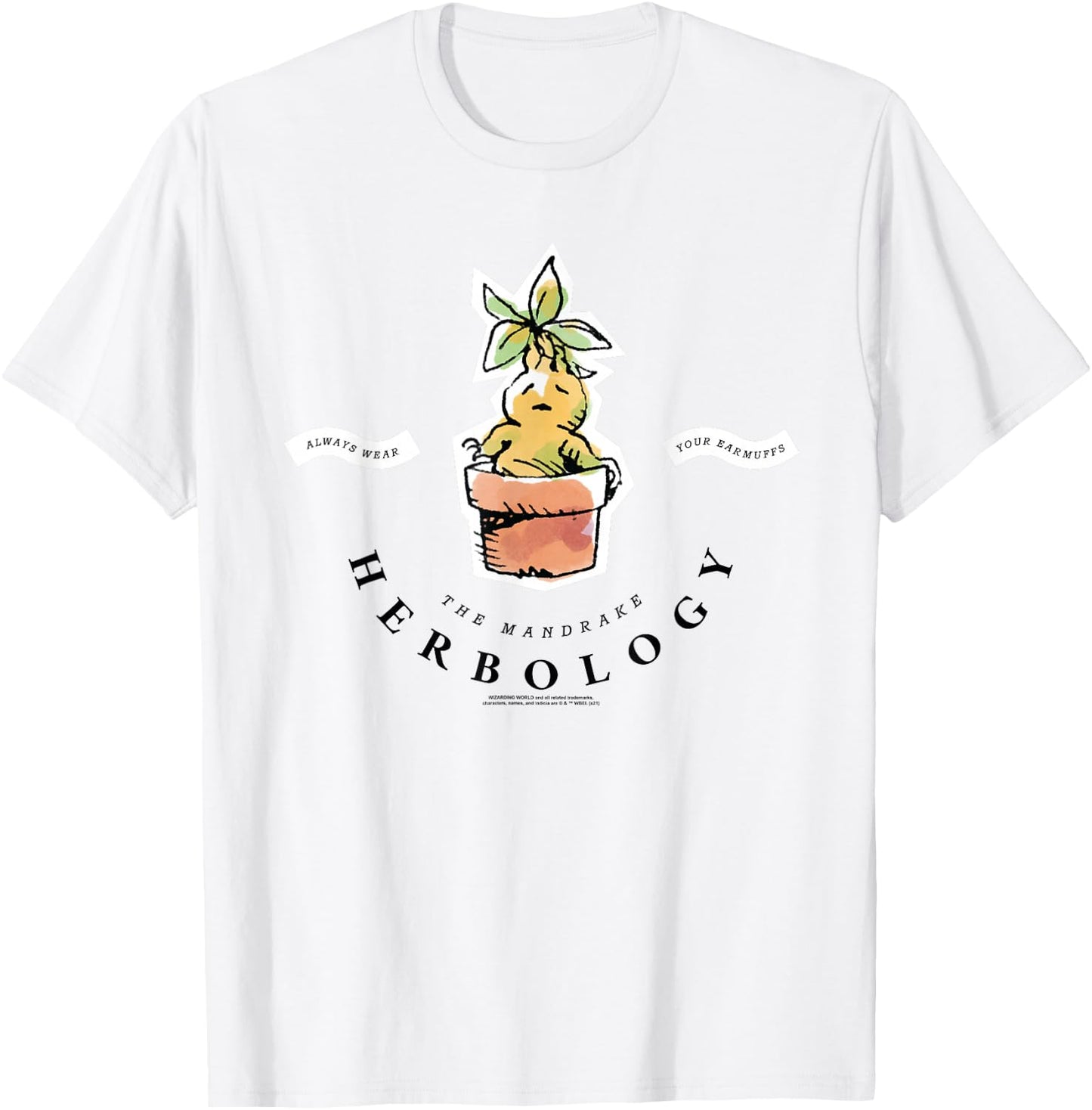 Harry Potter Herbology The Mandrake T-Shirt - T-Shirt | White