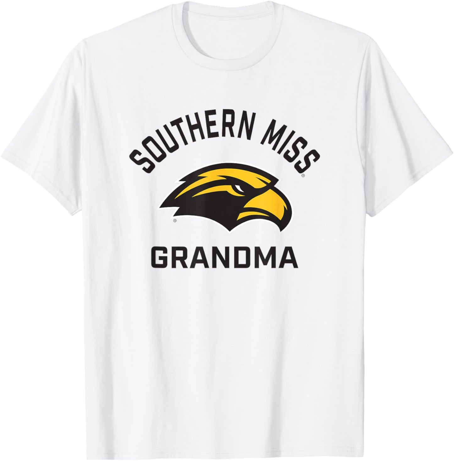 Southern Mississippi Golden Eagles Arched Grandma T-Shirt - T-Shirt | White