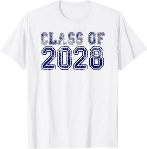 Class of 2028 Grow with Me Future Graduation Year T-Shirt - T-Shirt | White