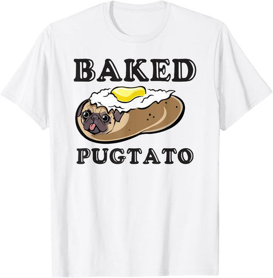 Pugtato, Funny Dog Lovers, Ladies Man Dog, I Love My Pug T-Shirt - T-Shirt | White
