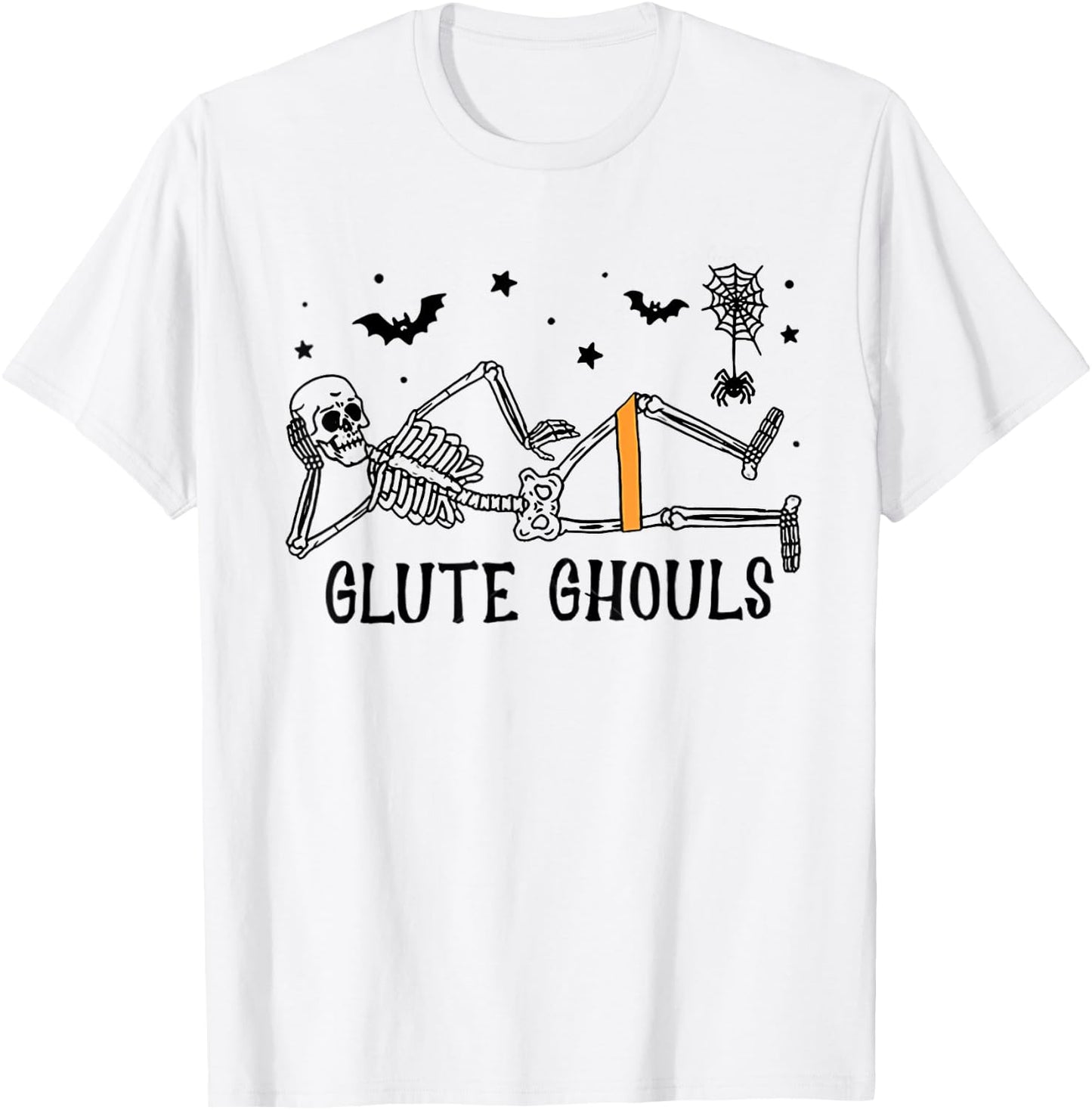 Glute Ghouls Fall Physical Therapy Halloween Spooky Season T-Shirt - T-Shirt | White