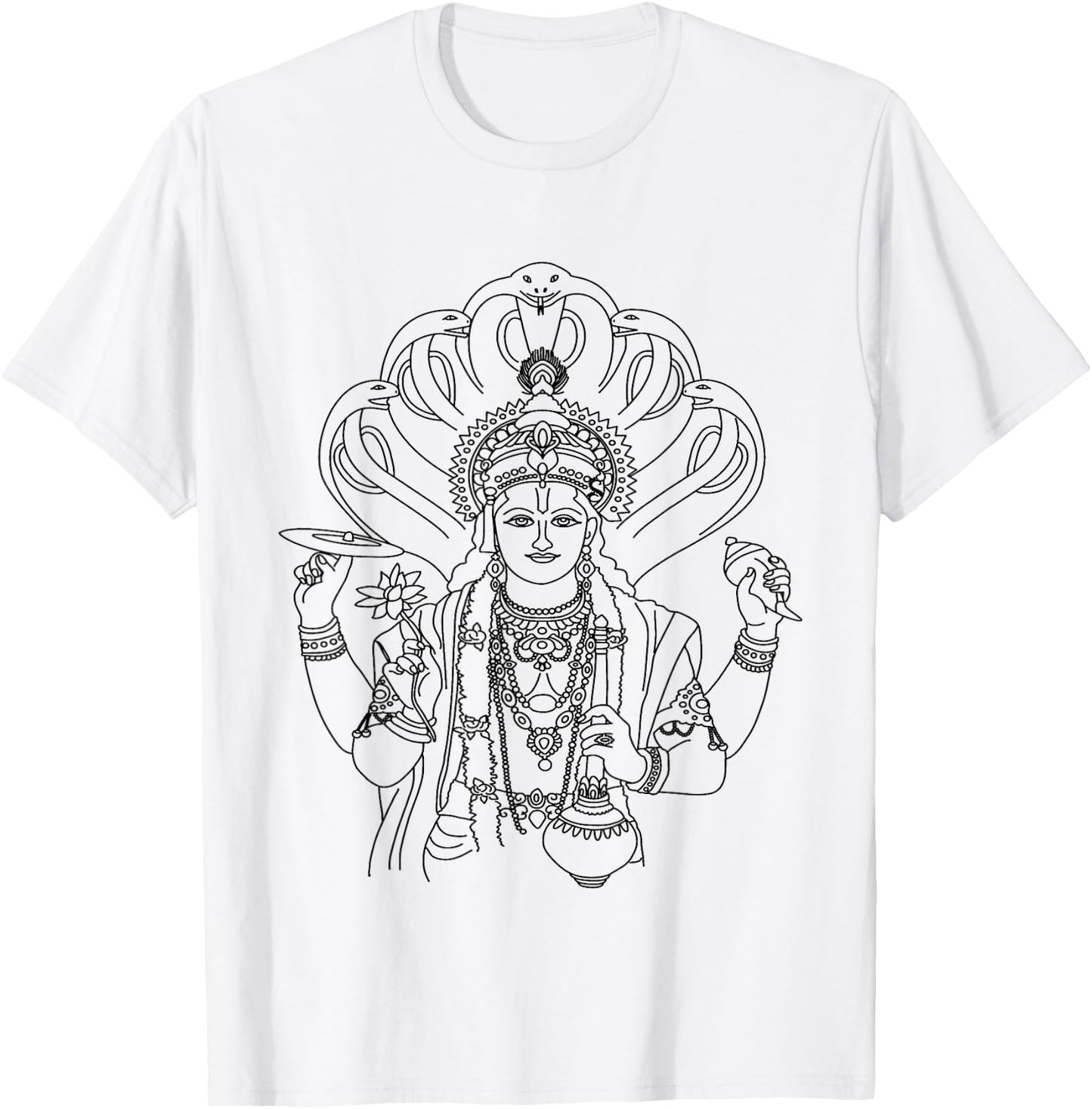 Vishnu Vedic Hindu God Hinduism T-Shirt - T-Shirt | White