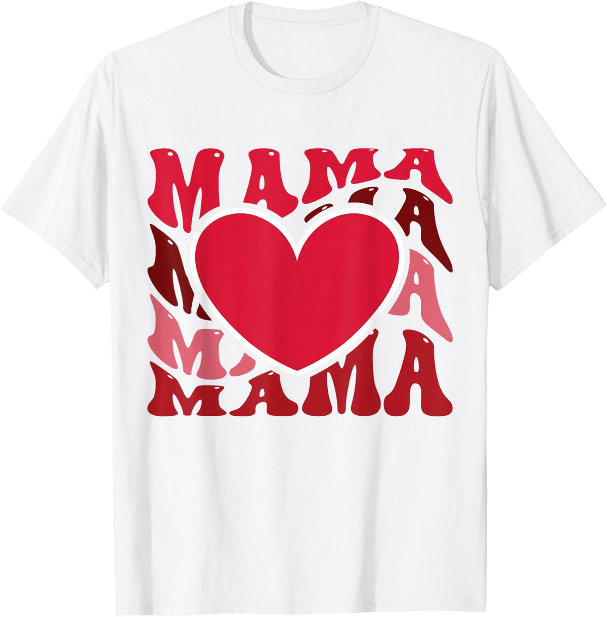 Valentines / Cute Mama Heart Love Valentine Design T-Shirt - T-Shirt | White