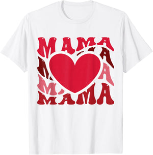 Valentines / Cute Mama Heart Love Valentine Design T-Shirt - T-Shirt | White