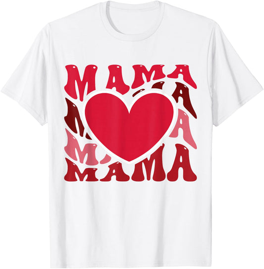 Valentines / Cute Mama Heart Love Valentine Design T-Shirt - T-Shirt | White