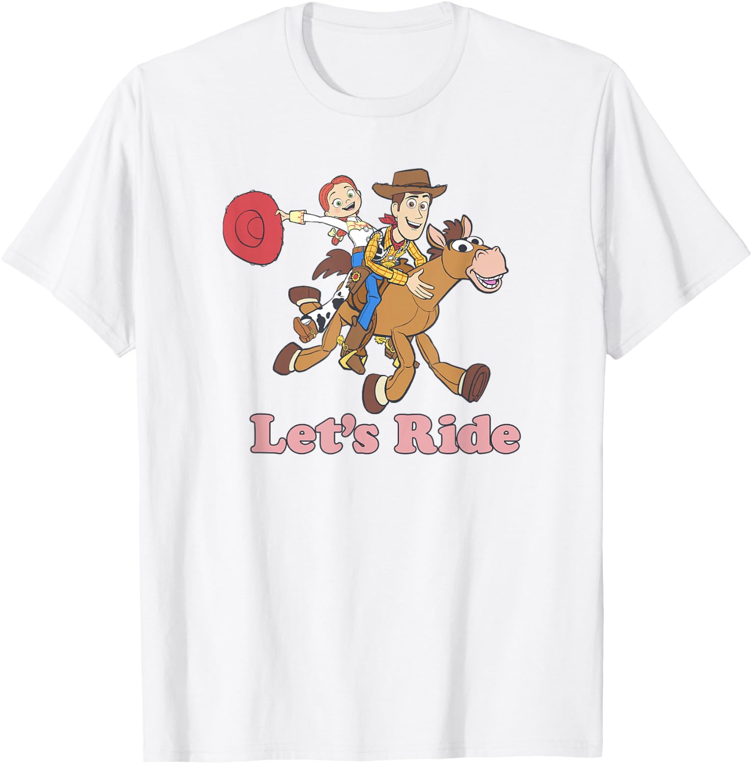 Disney Pixar Toy Story Woody & Jesse Let's Ride T-Shirt - T-Shirt | White