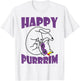 Happy Purrrim Shirt Cat In Costume Purim Shirt Cat Lover T-Shirt - T-Shirt | White