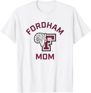 Fordham University Rams Arched Mom T-Shirt - T-Shirt | White