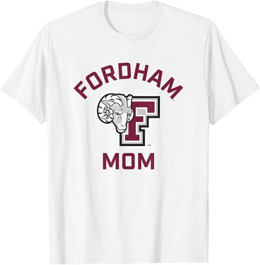 Fordham University Rams Arched Mom T-Shirt - T-Shirt | White