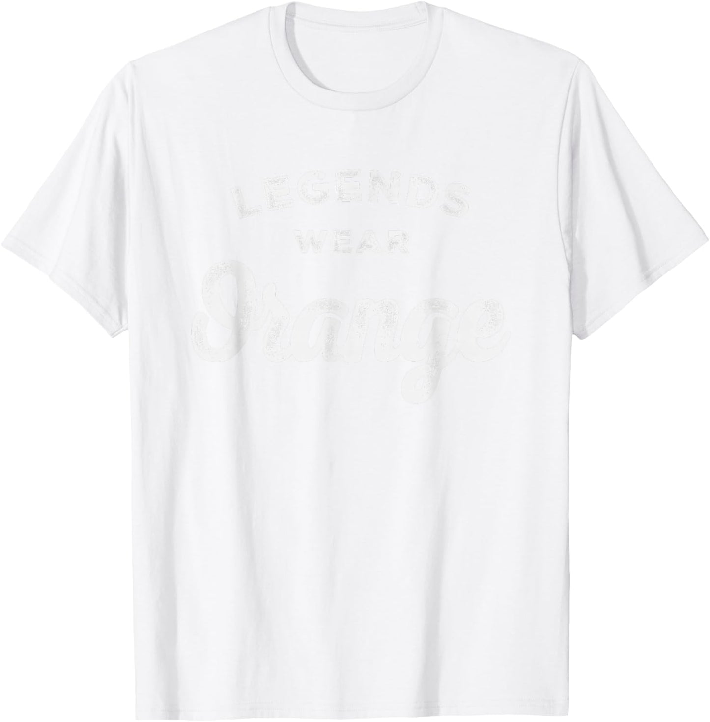 Legends Wear Orange Team Spirit Game Gear Color War T-Shirt - T-Shirt | White