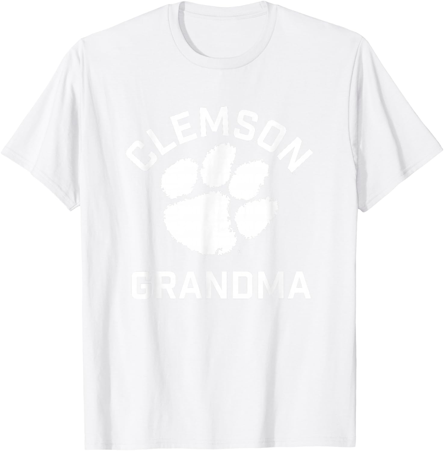 Clemson University Tigers Arched Grandma T-Shirt - T-Shirt | White