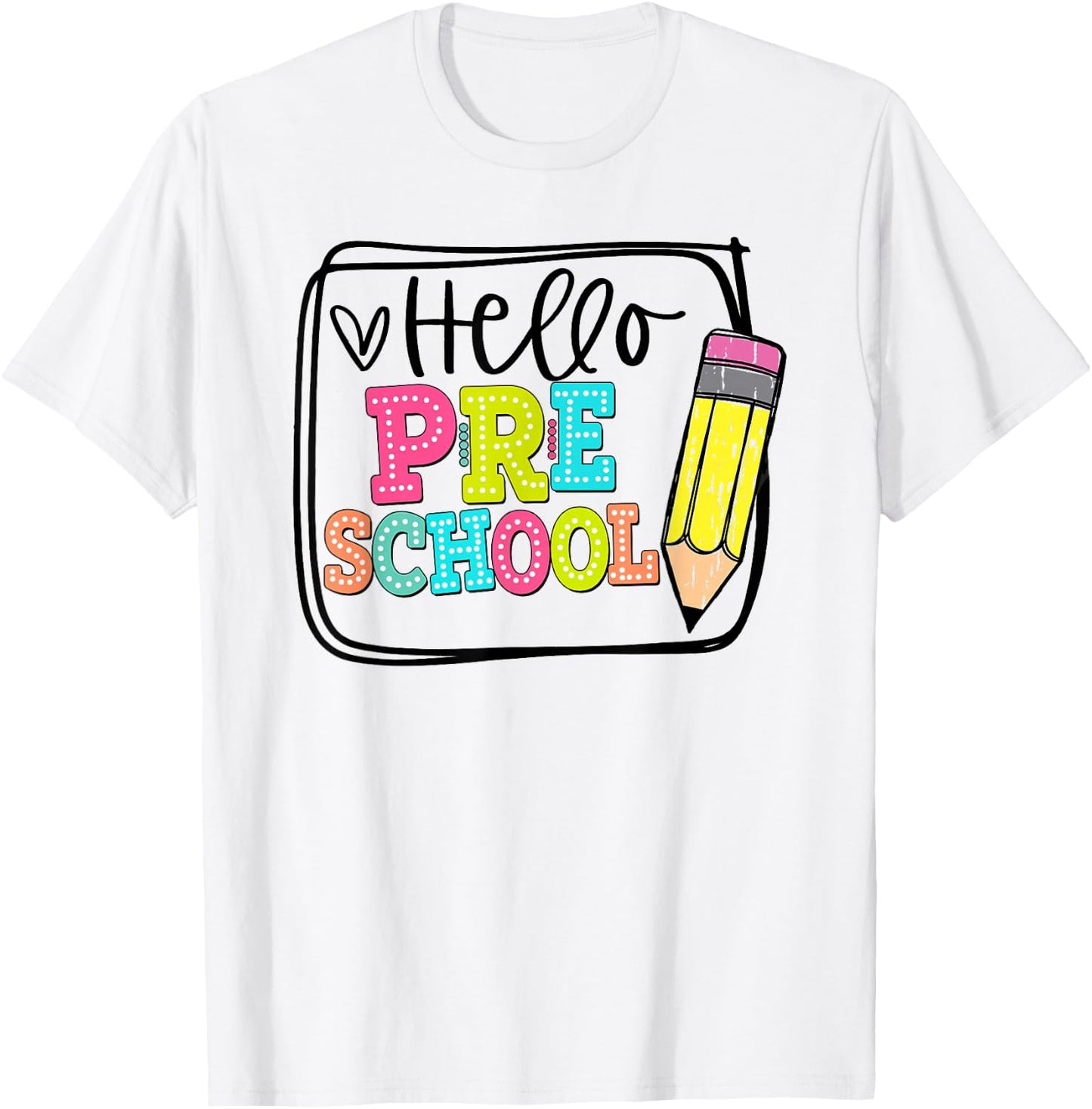 Hello preschool Team Pre-K Teacher Kids Back to School T-Shirt - T-Shirt | White