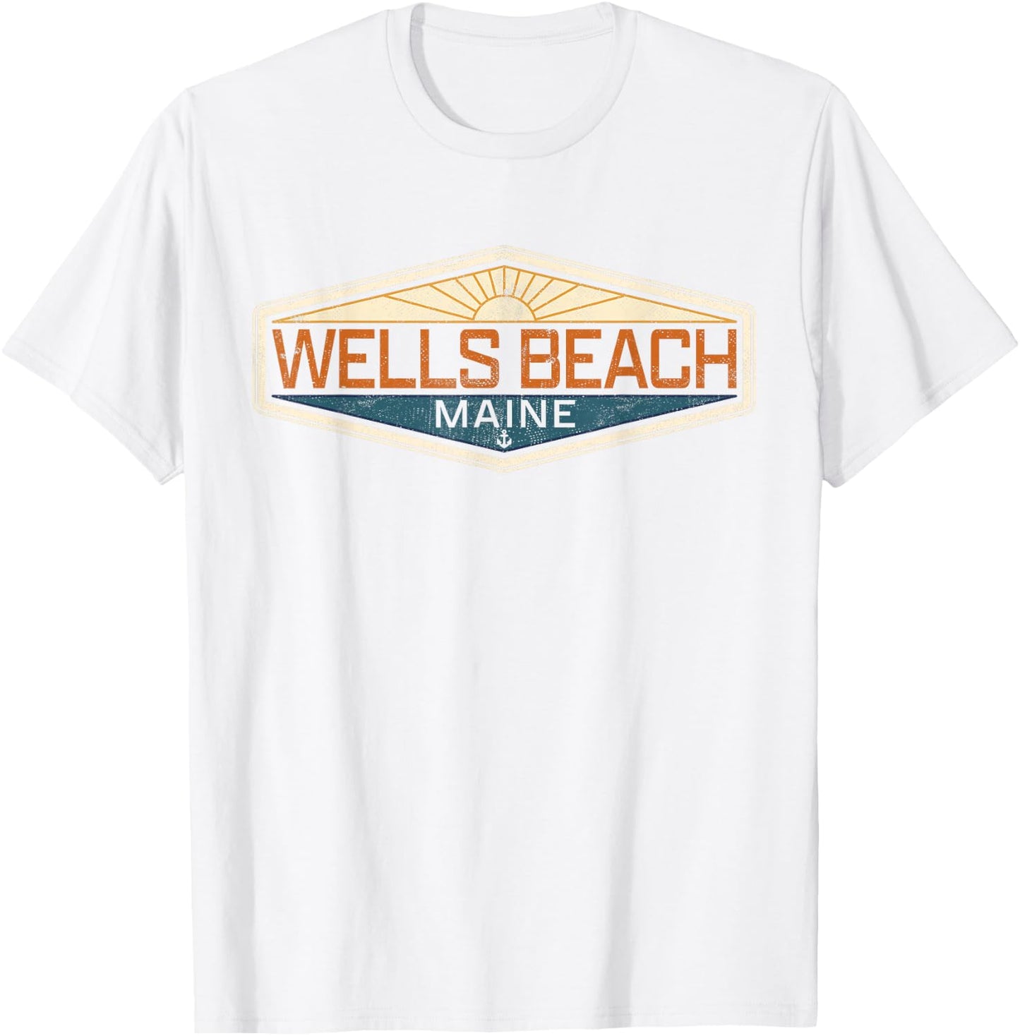 Wells Beach Maine T-Shirt - T-Shirt | White