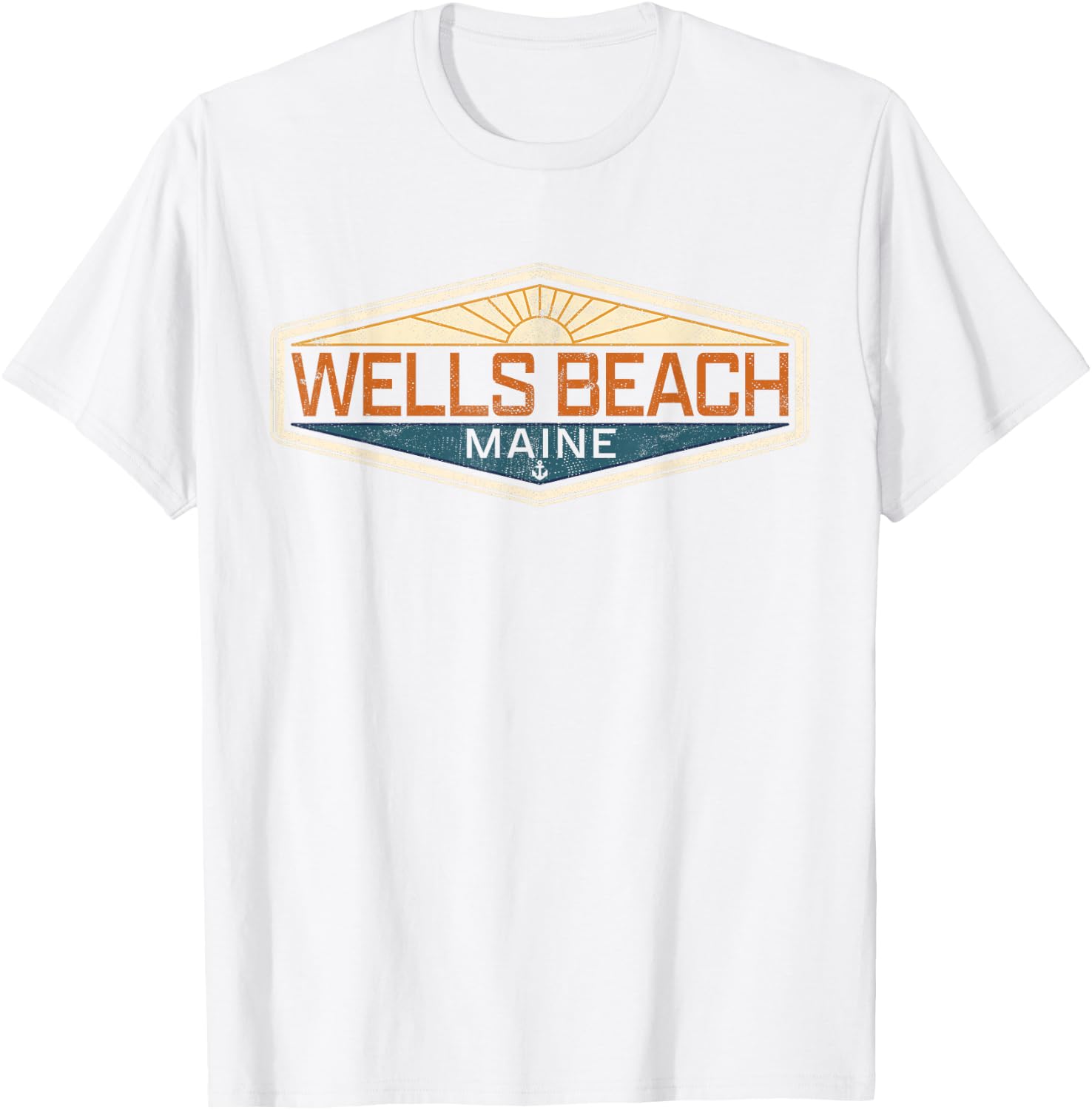 Wells Beach Maine T-Shirt - T-Shirt | White
