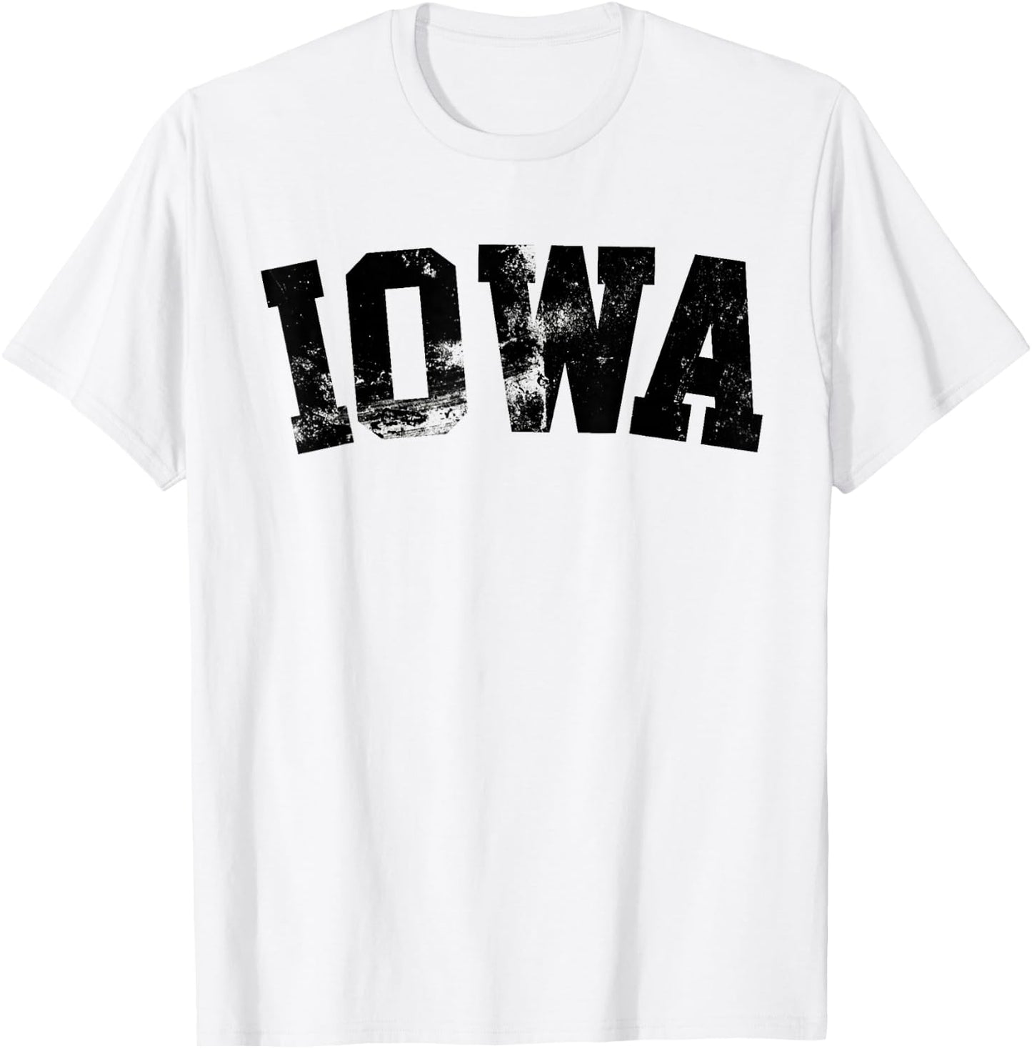 Retro Iowa Vintage Iowa Black Gold Iowa Throwback Design T-Shirt - T-Shirt | White