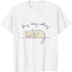 Busy Doing Nothing Sleeping Cat Funny Cute T-Shirt - T-Shirt | White