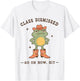 Funny Western Cowboy Frog Last Day of School Class Dismissed T-Shirt - T-Shirt | White