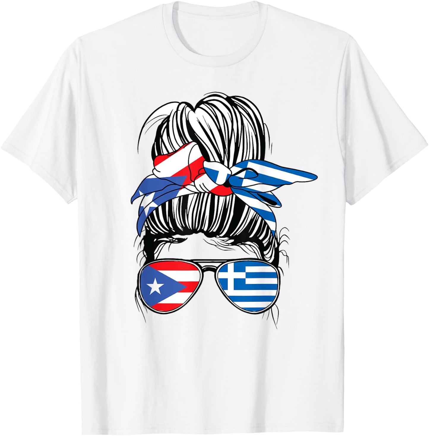 Puerto Rican Para Mujer Puerto Rico Women Greek Girl Greece T-Shirt - T-Shirt | White