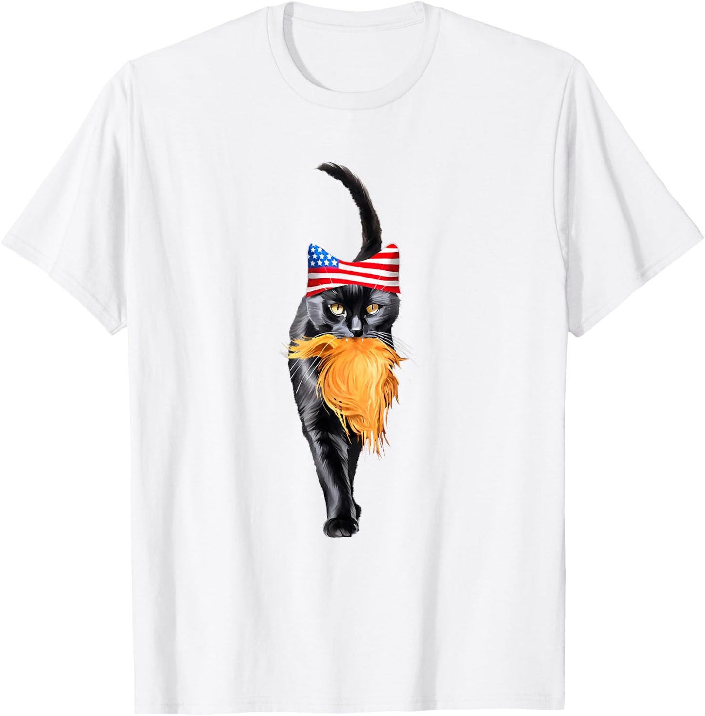 Funny Childless Cat Lady With Trump Hair Vote Kamala 2024 T-Shirt - T-Shirt | White