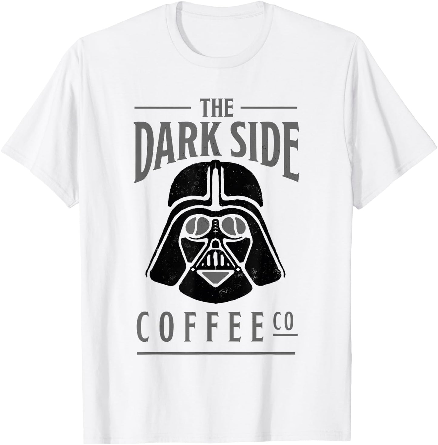Star Wars Classic The Dark Side Coffee Co. Darth Vader Retro T-Shirt - T-Shirt | White