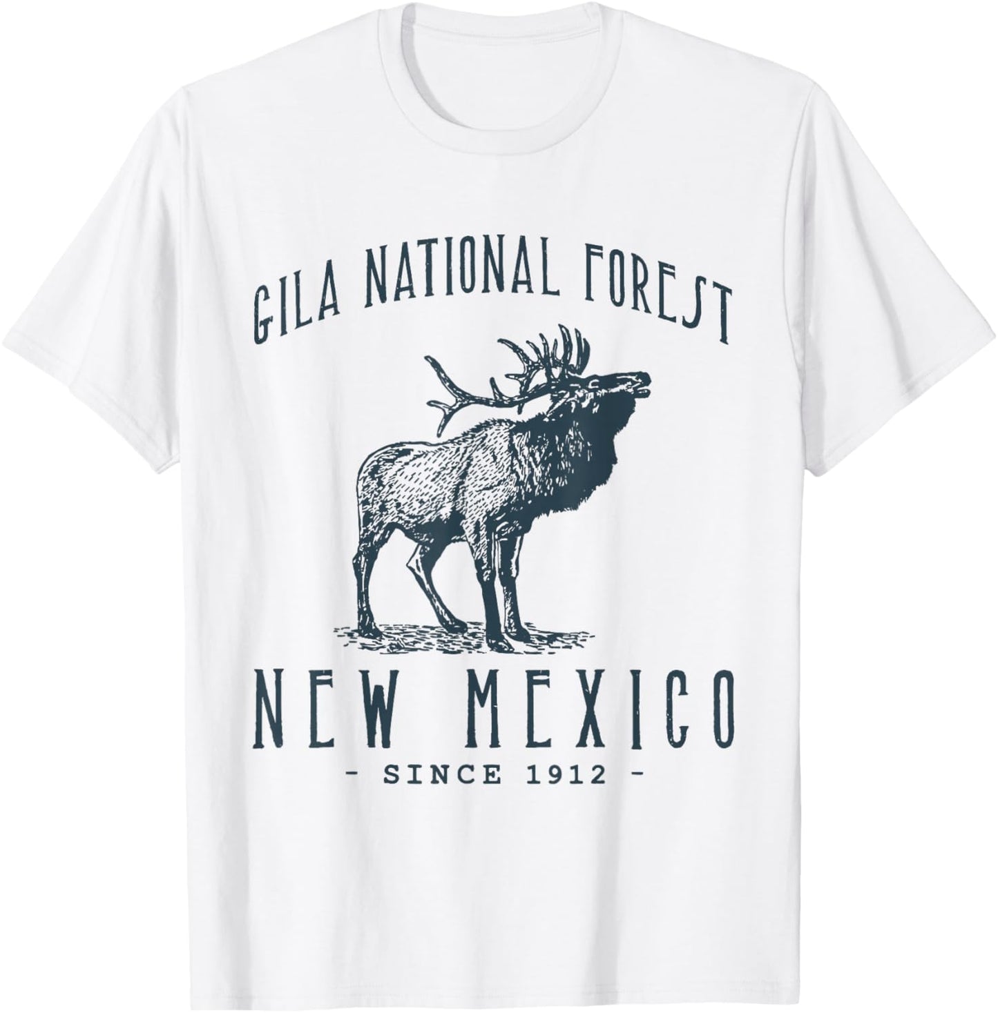 Gila National Forest Elk Hunting in New Mexico T-Shirt - T-Shirt | White