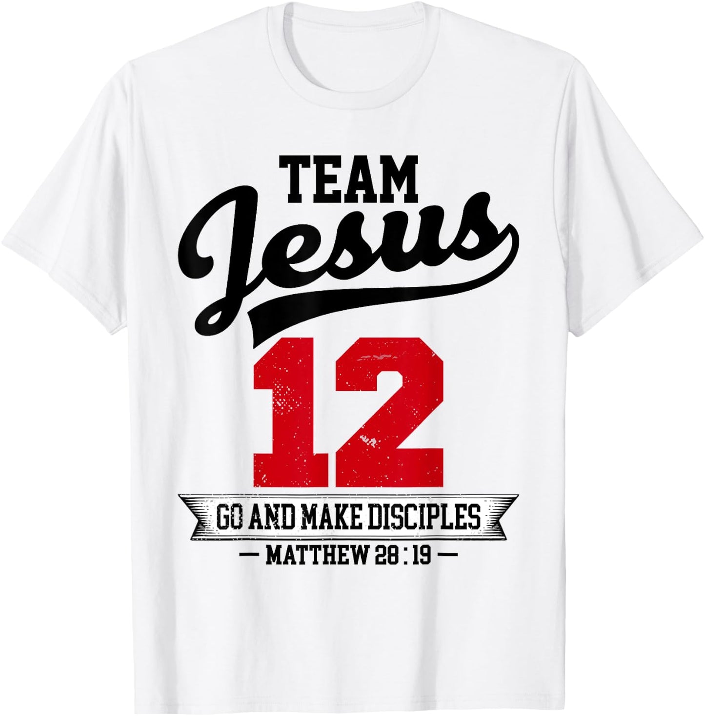 Jesus and Baseball Team Jesus Christian Matthew 28:19 Love T-Shirt - T-Shirt | White