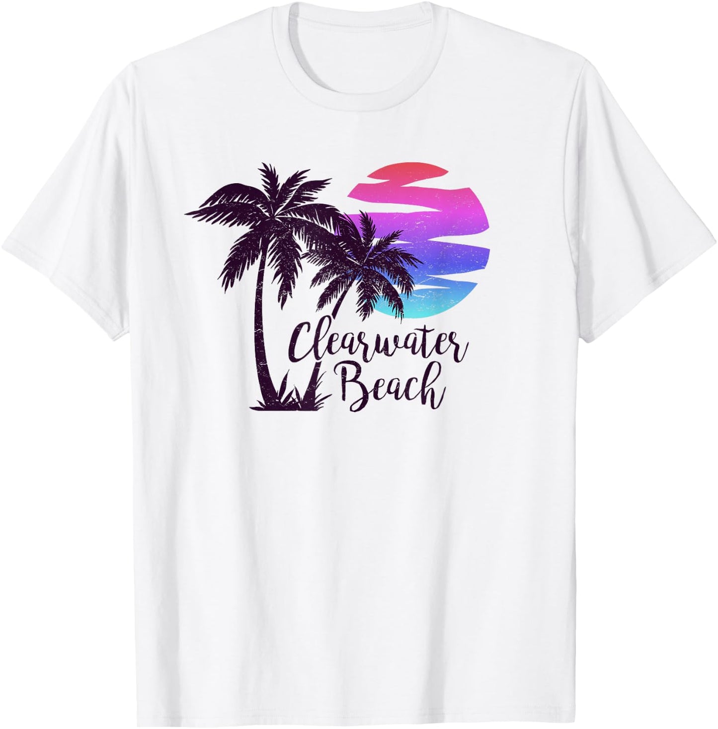CLEARWATER BEACH Trip Vacation Spring Break Sunset Graphic Men Women Girls Kids T-Shirt - T-Shirt | White