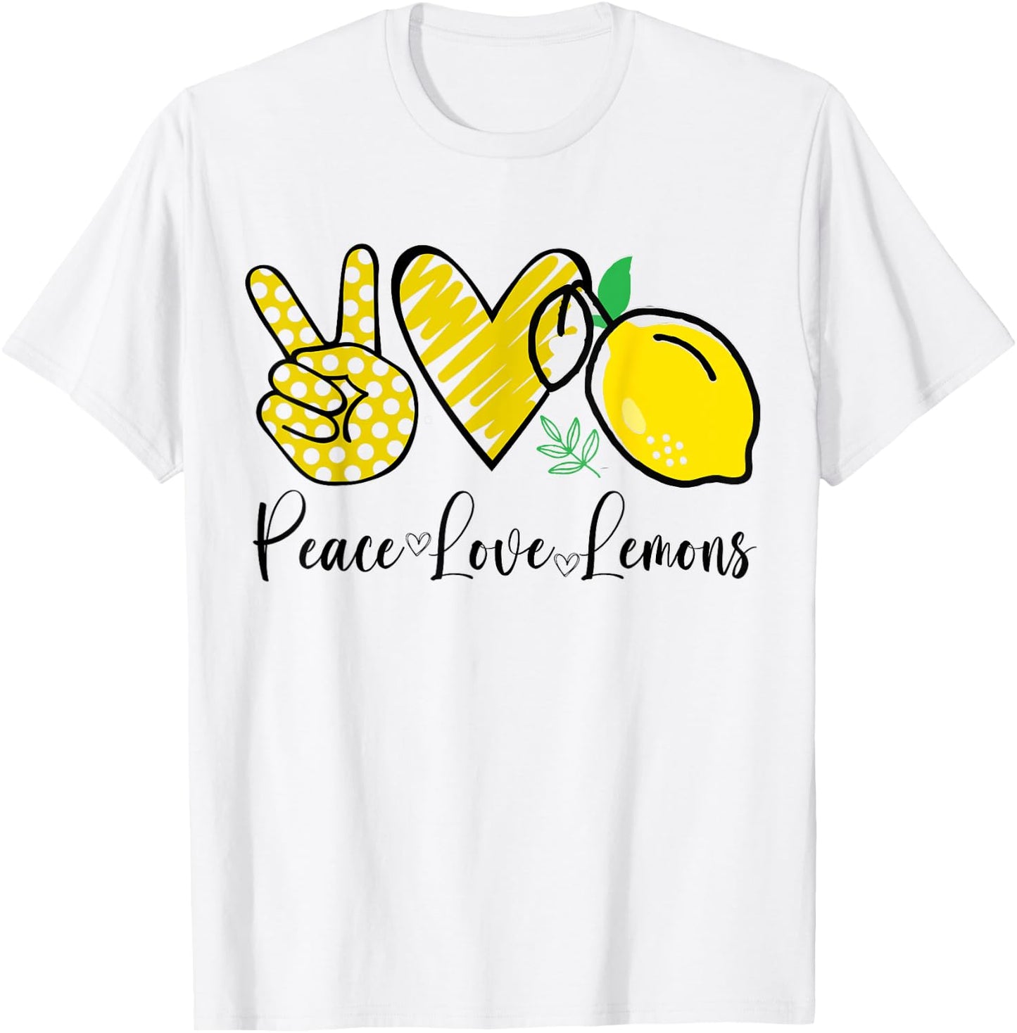 Peace Love Lemon Farmer Cocktails Lover Fruits Women T-Shirt - T-Shirt | White