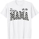 Race Mama Checkered Flag Racing Mom T-Shirt - T-Shirt | White