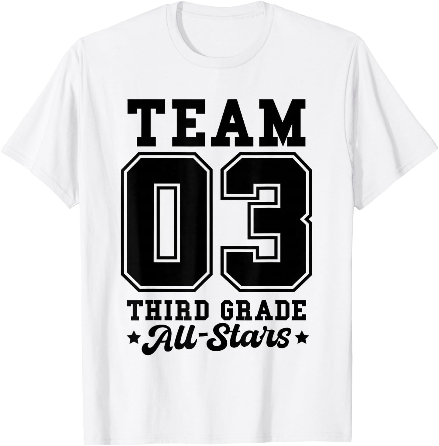 Team 3rd Grade All-Stars Back To School Sports Jersey T-Shirt - T-Shirt | White