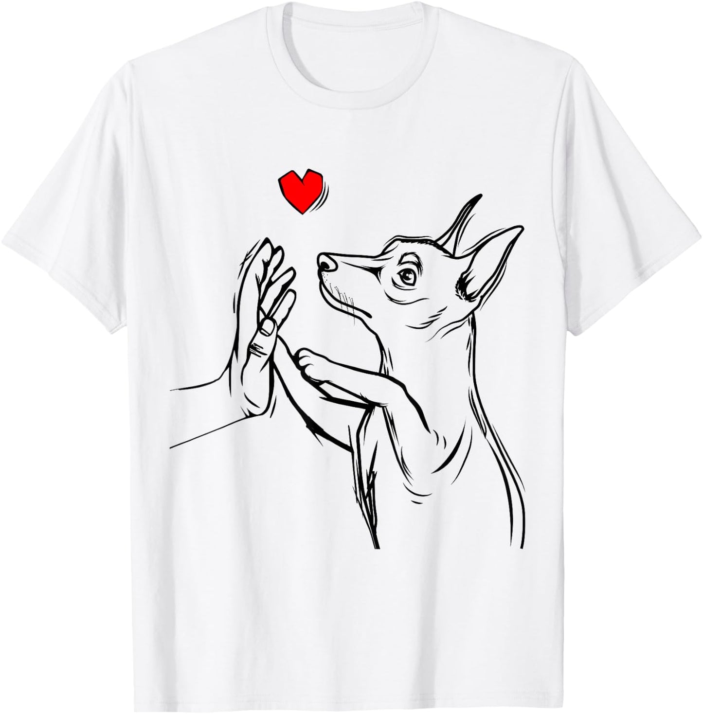 Min Pin Love Miniature Pinscher Dog Mom Women Girls T-Shirt - T-Shirt | White