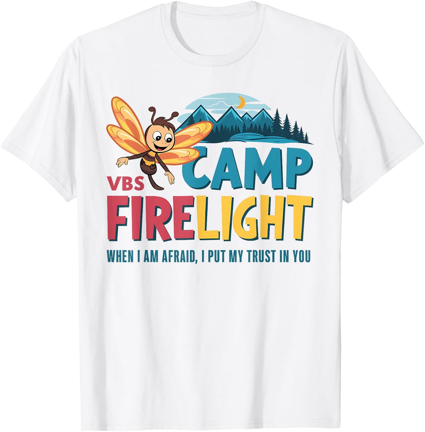 Camp Firelight VBS Camp Vacation Bible School Firework 2025 T-Shirt - T-Shirt | White