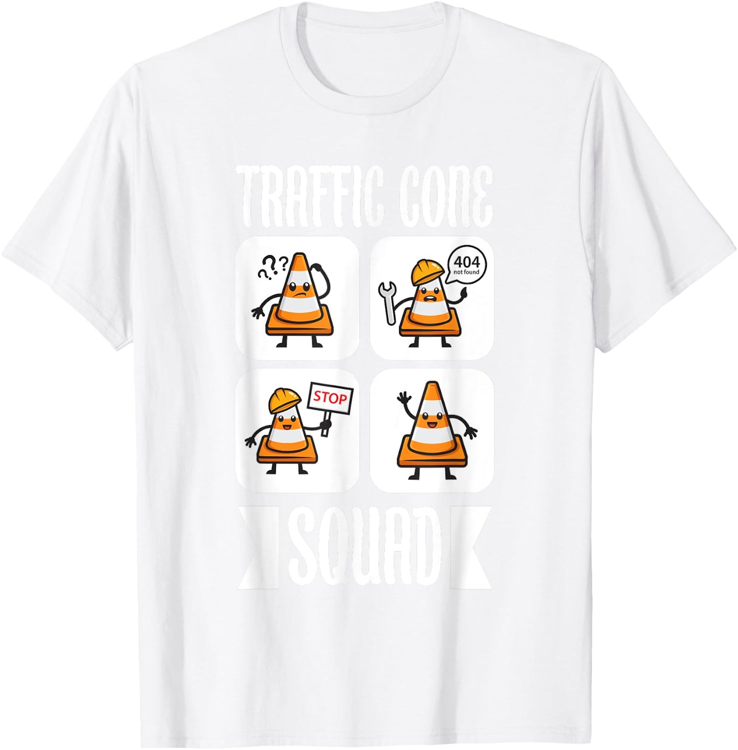 Traffic Cone Squad T-Shirt - T-Shirt | White