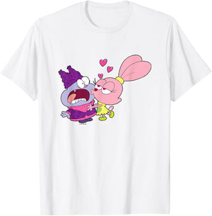 Chowder Valentine's Day Panini Kissing A Terrified Chowder T-Shirt - T-Shirt | White