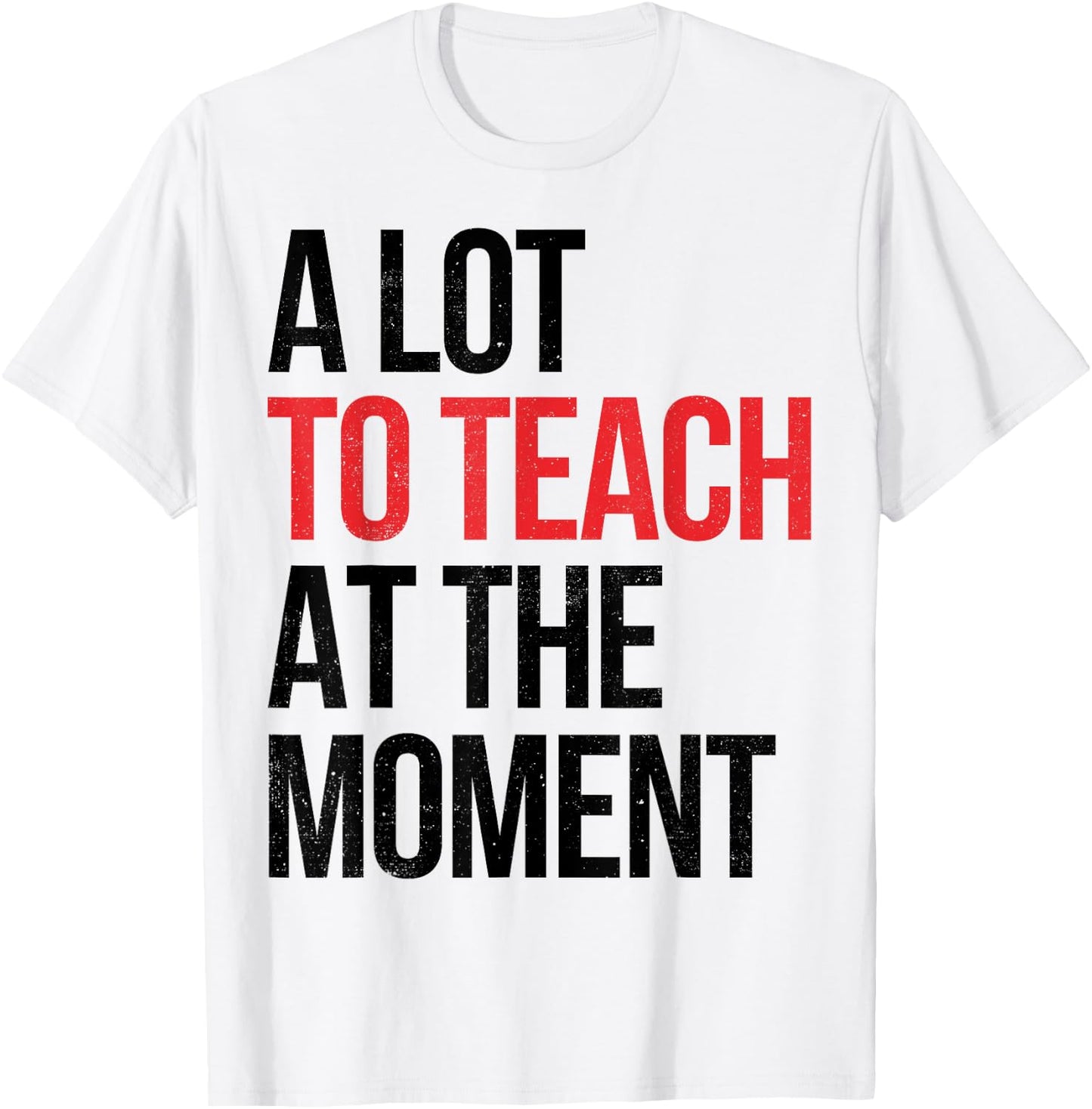 Funny Quote A Lot To Teach At the Moment Teacher T-Shirt - T-Shirt | White