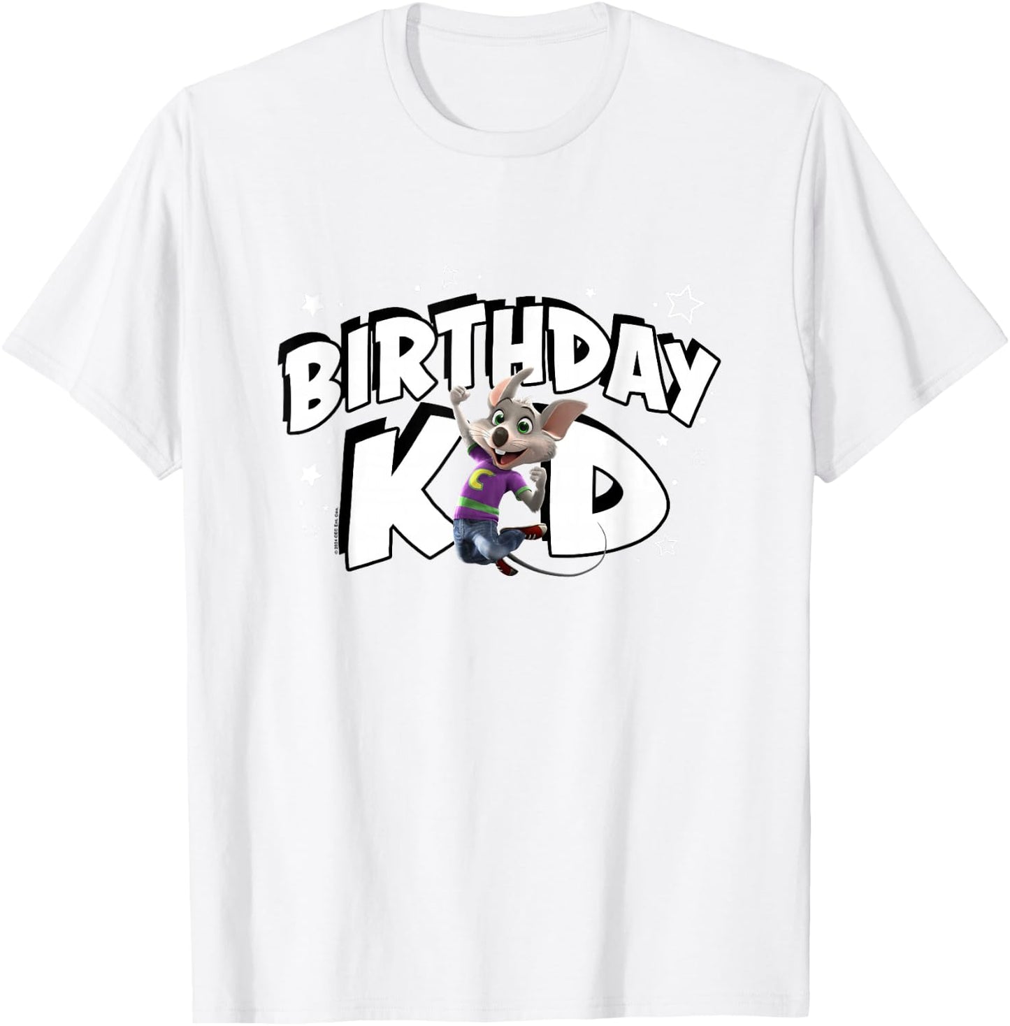 Chuck E. Cheese Birthday Kid Celebration Chuck Logo T-Shirt - T-Shirt | White