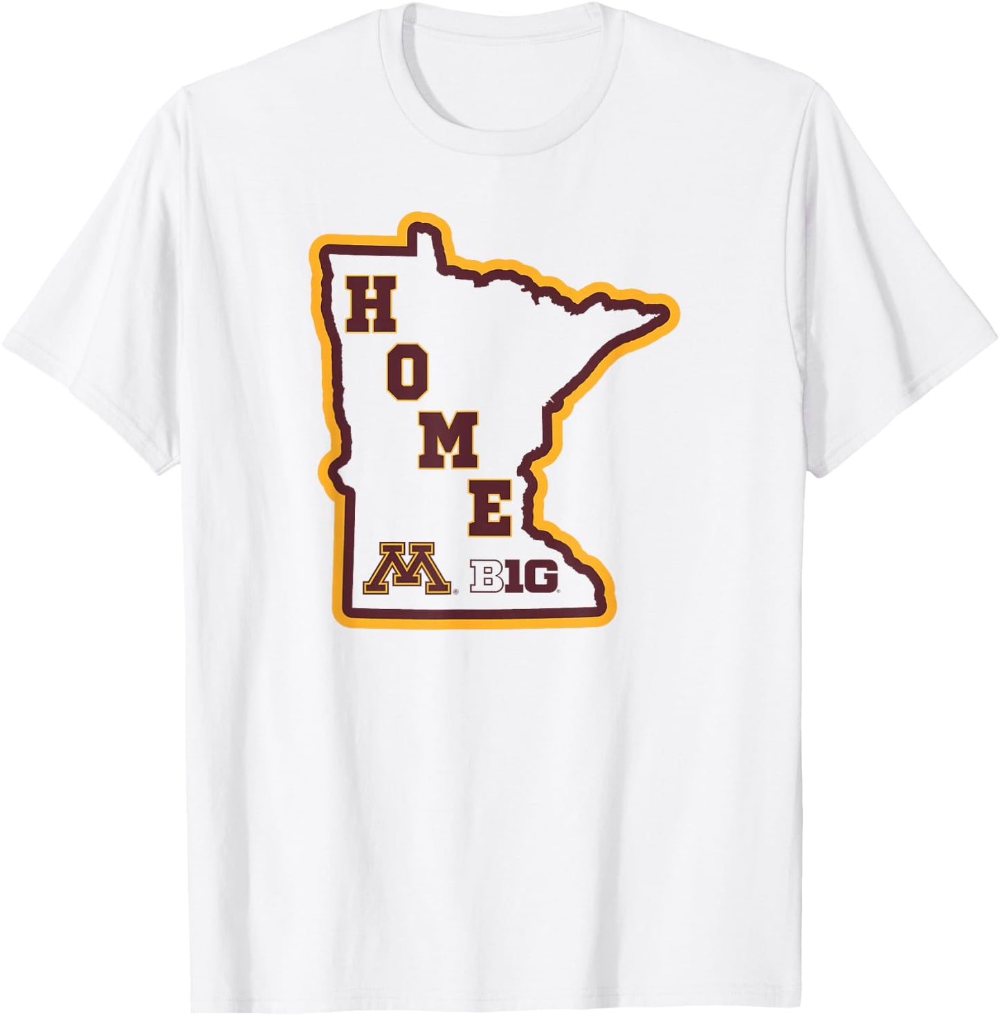 Minnesota Golden Gophers Big 10 Home State Logo T-Shirt - T-Shirt | White