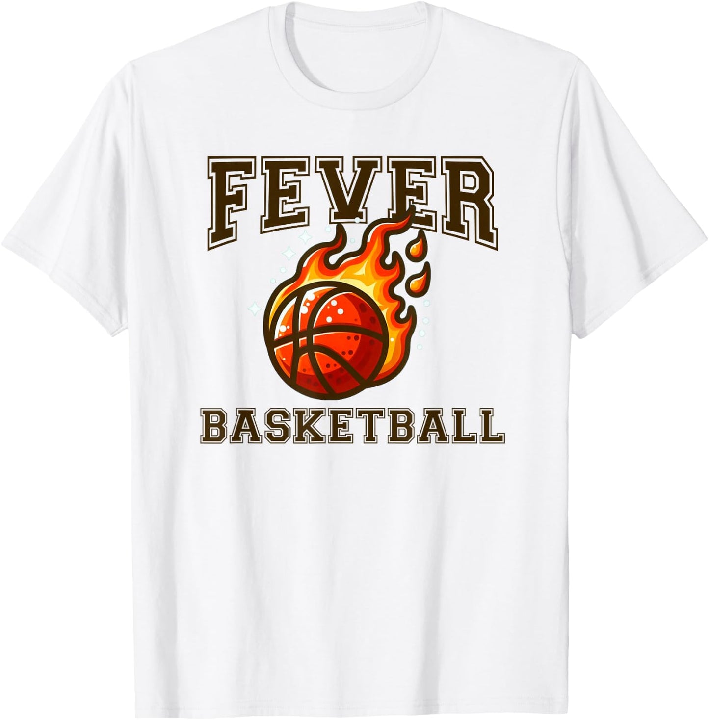 Basketball Fever Vintage Basketball T-Shirt - T-Shirt | White