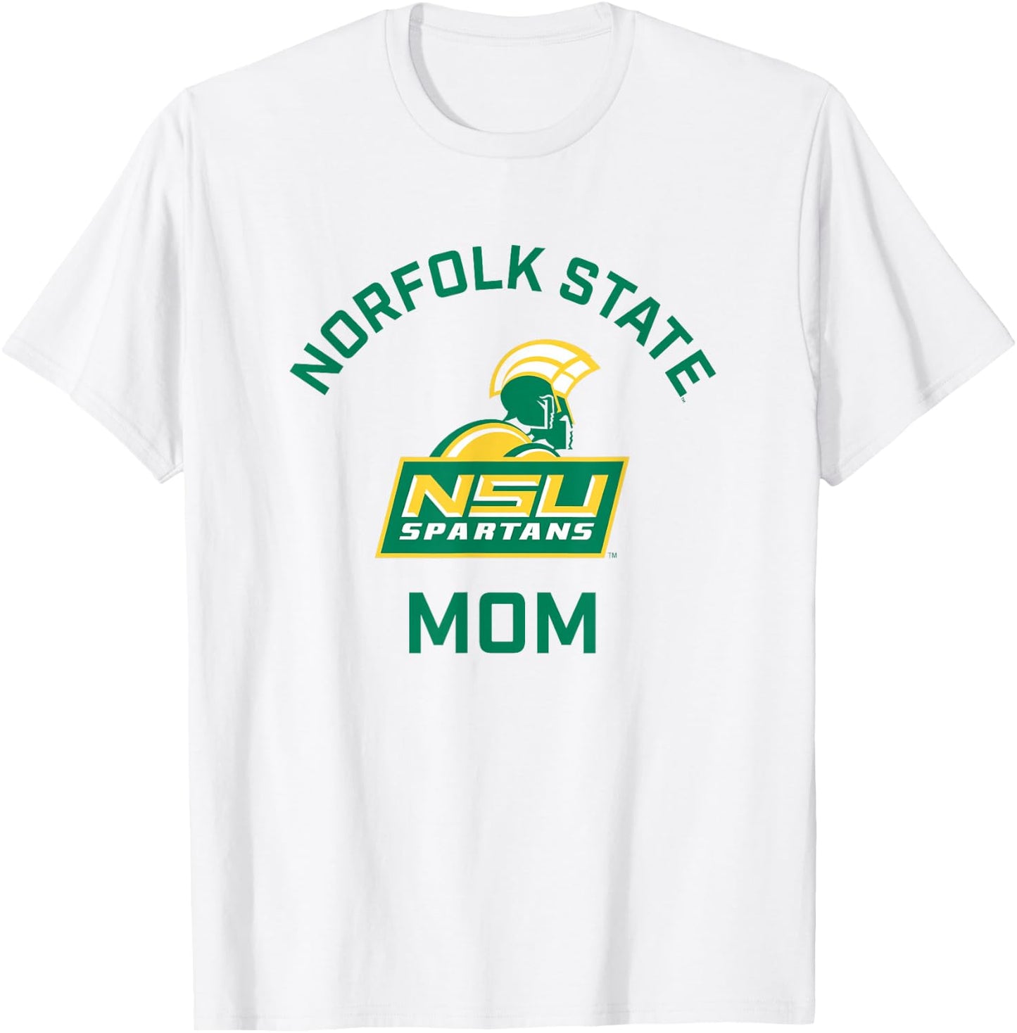 Norfolk State University Spartans Arched Mom T-Shirt - T-Shirt | White