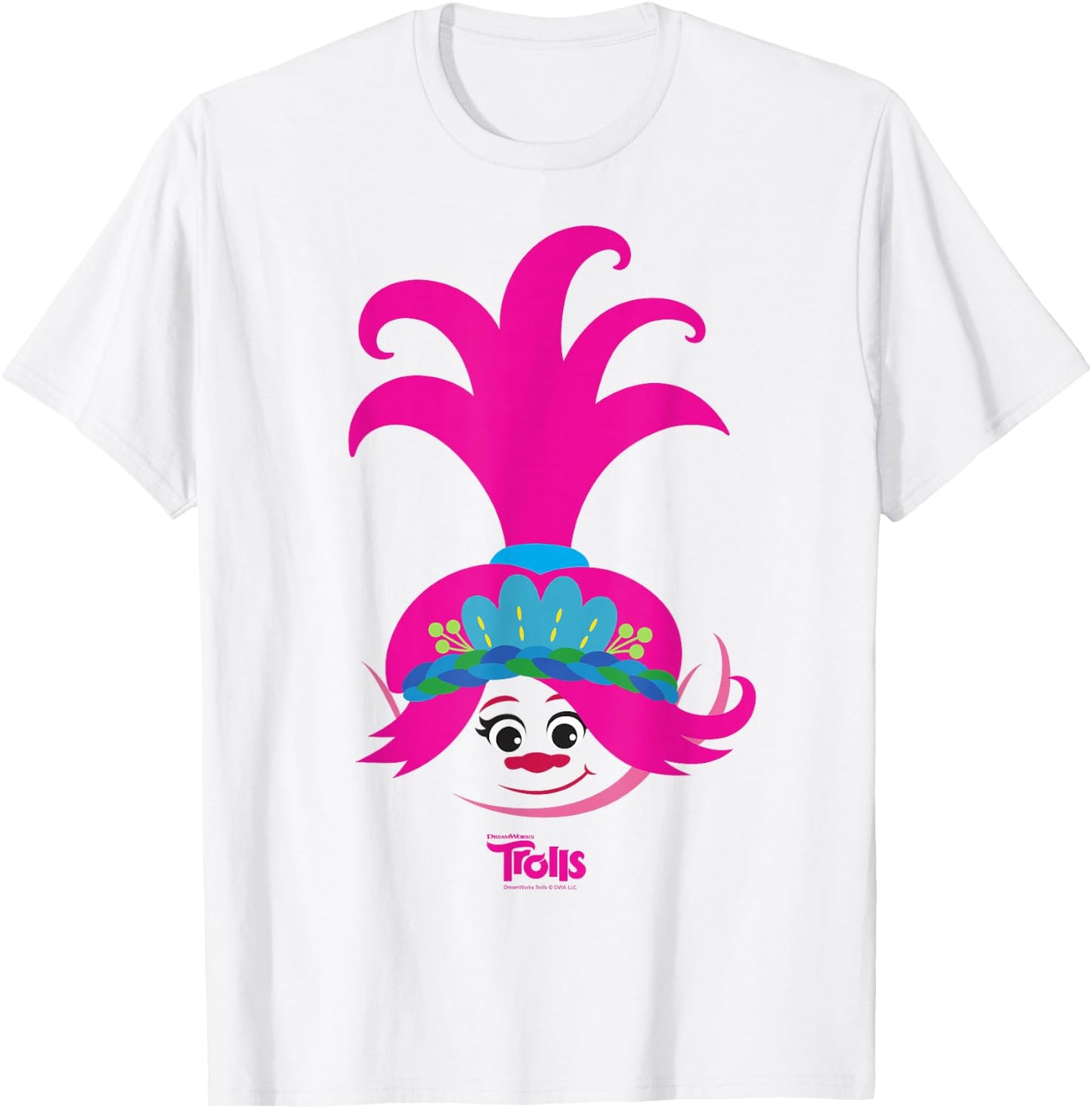 DreamWorks Trolls Poppy Big Face T-Shirt - T-Shirt | White